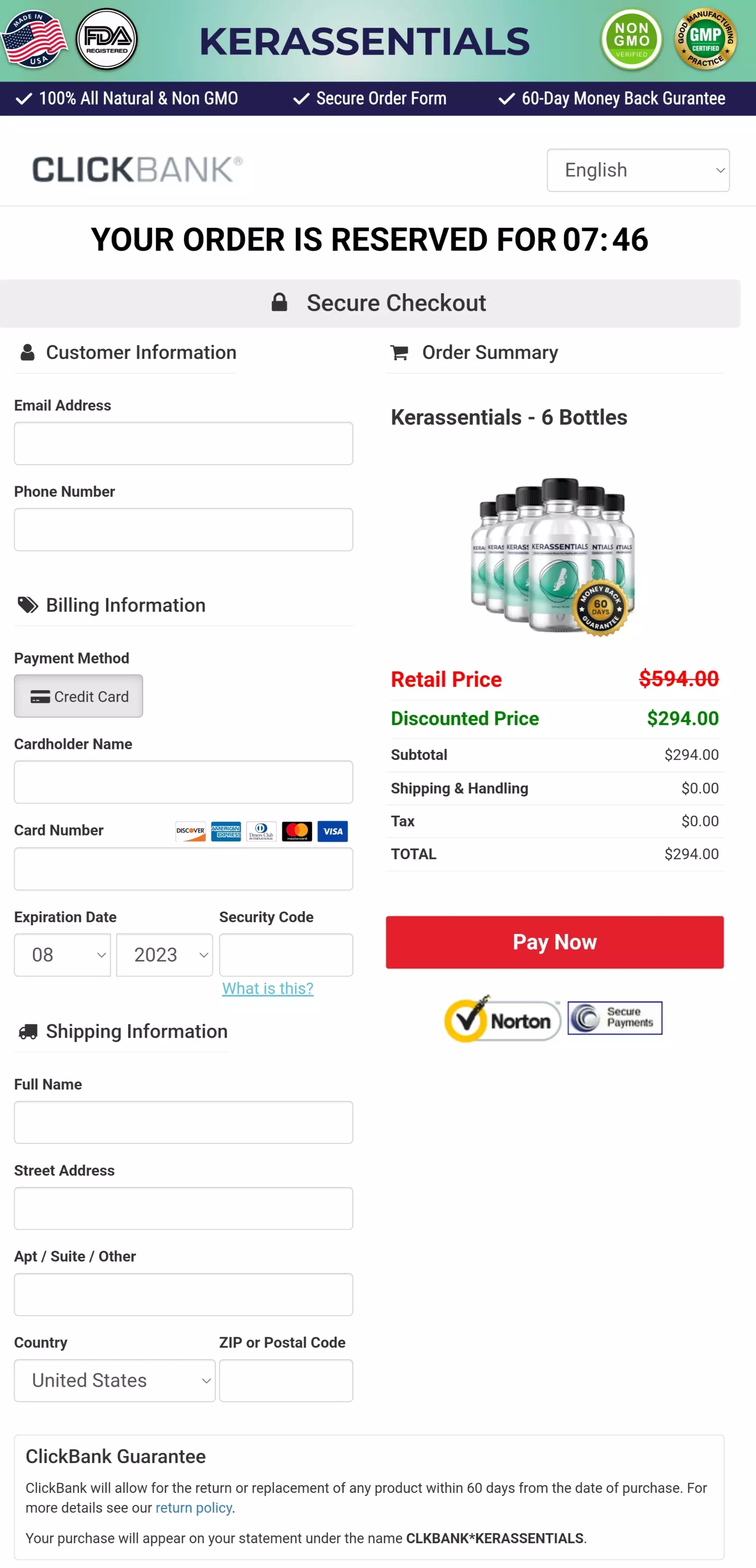 Kerassentials order form